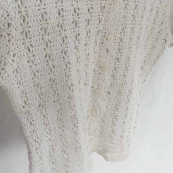 SOLD ❌ Crocheted top short sleeves size M vintage woman’s - Picture 11 of 12